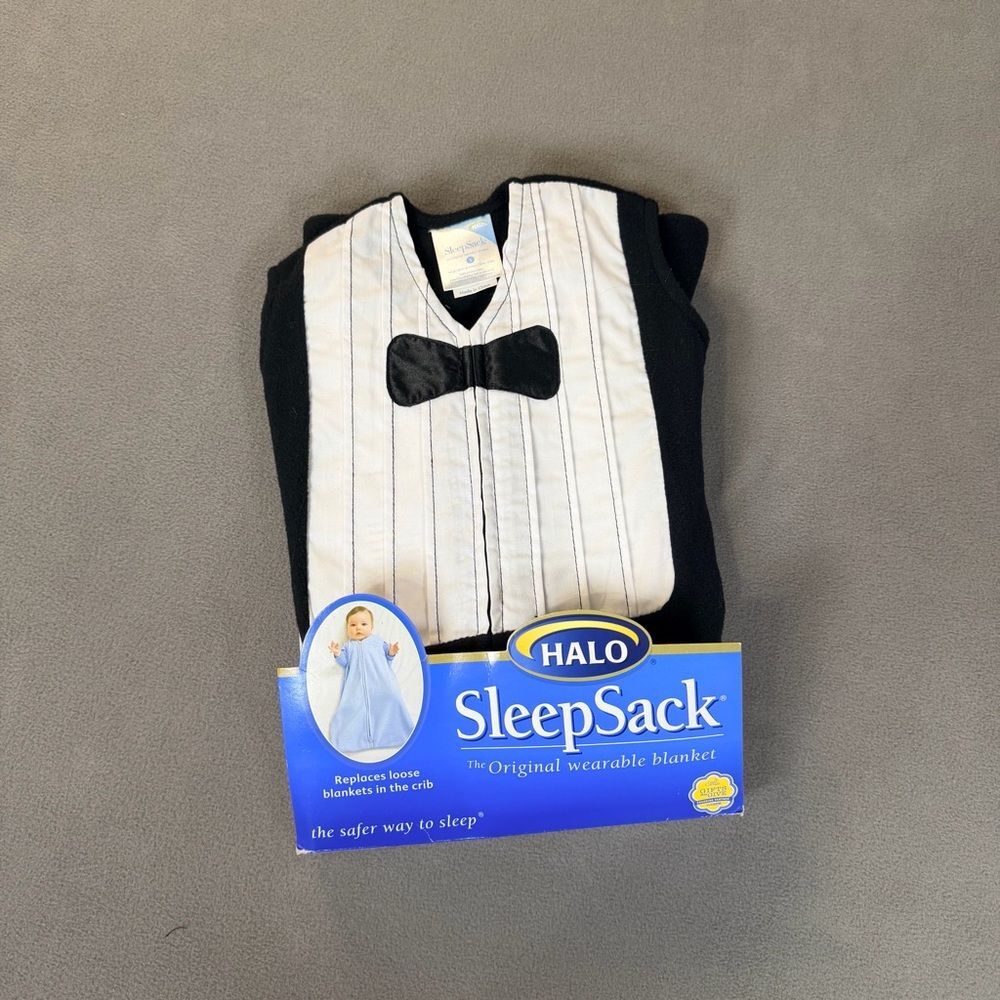 Halo SleepSack Black and White Tuxedo Wearable Blanket-Size Small (10-18 lb) NEW